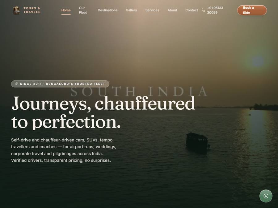 Renuka Tours & Travels website