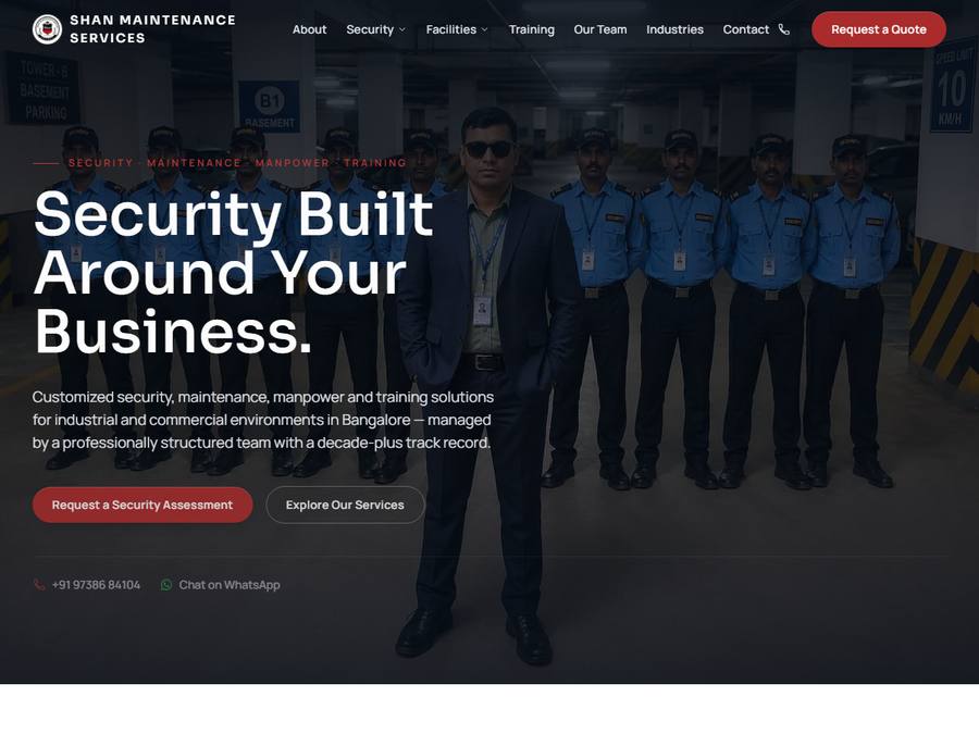 Shan Maintenance Services website
