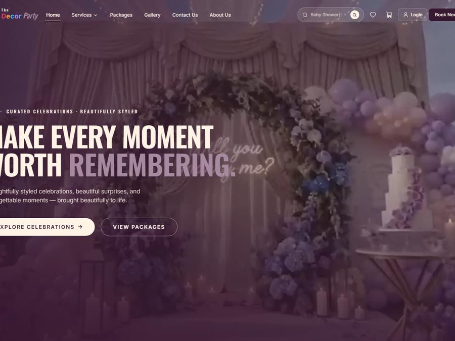 The Decor Party website