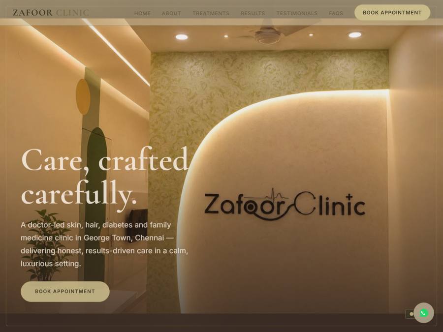 Zafoor Clinic website